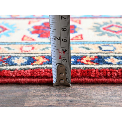 Kazak Wool Hand Knotted Rug Red 3.5x5.0 -O0340