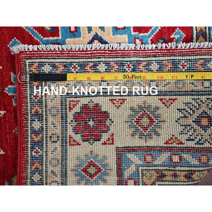 Kazak Wool Hand Knotted Rug Red 3.5x5.0 -O0340