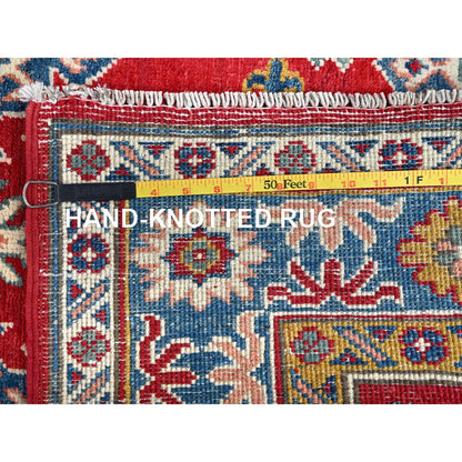 Kazak Wool Hand Knotted Rug Red 3.8x4.10 -O0341