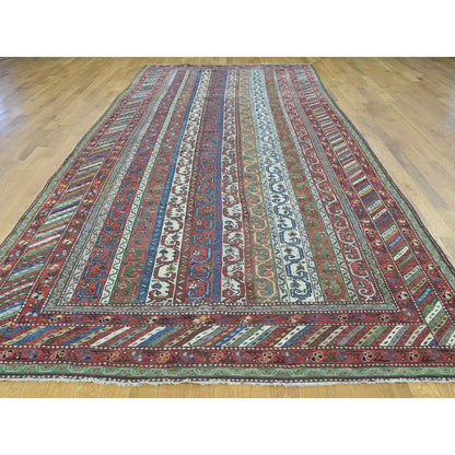 Antique Wool Hand Knotted Rug Multicolored Multicolored 6.5X15.6 -O034421