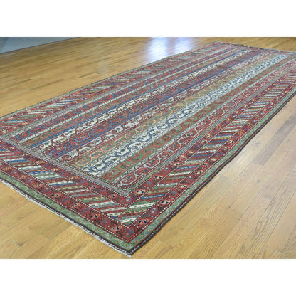 Antique Wool Hand Knotted Rug Multicolored Multicolored 6.5X15.6 -O034421