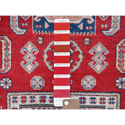Kazak Wool Hand Knotted Rug Red 3.5x5.0 -O0346