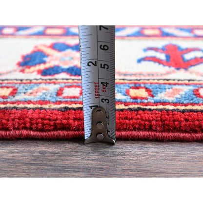 Kazak Wool Hand Knotted Rug Red 3.5x5.0 -O0346