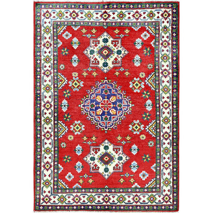 Kazak Wool Hand Knotted Rug Red 3.3x4.9 -O0348