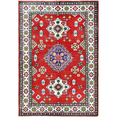 Kazak Wool Hand Knotted Rug Red 3.3x4.9 -O0348