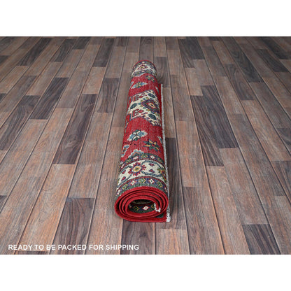 Kazak Wool Hand Knotted Rug Red 3.3x4.9 -O0348