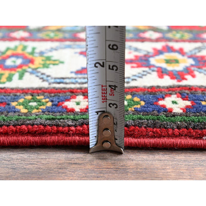 Kazak Wool Hand Knotted Rug Red 3.3x4.9 -O0348