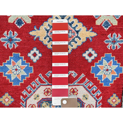 Kazak Wool Hand Knotted Rug Red 3.3x4.10 -O0349