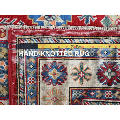 Kazak Wool Hand Knotted Rug Red 3.3x4.10 -O0349
