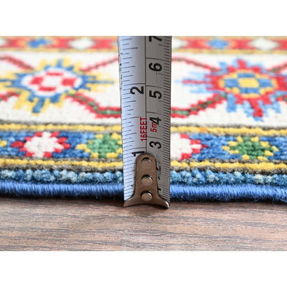 Kazak Wool Hand Knotted Rug Blue 3.3x4.10 -O0353