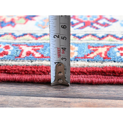 Kazak Wool Hand Knotted Rug Red 4.0x5.8 -O0354