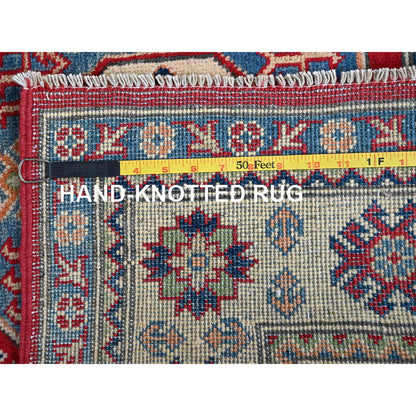 Kazak Wool Hand Knotted Rug Red 4.0x5.8 -O0354