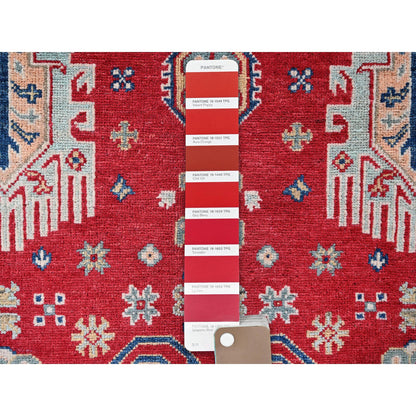 Kazak Wool Hand Knotted Rug Red 3.10x5.10 -O0357