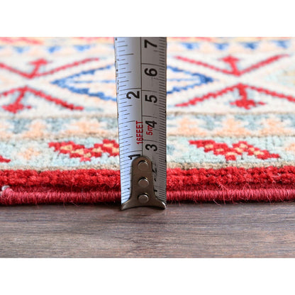 Kazak Wool Hand Knotted Rug Red 3.10x5.10 -O0357