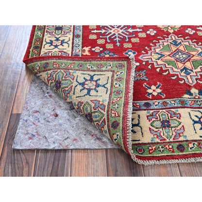 Kazak Wool Hand Knotted Rug Red 3.11x6.0 -O0358
