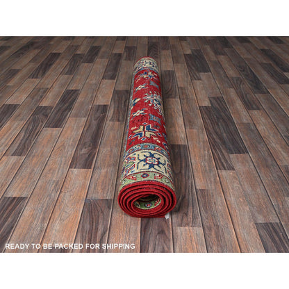 Kazak Wool Hand Knotted Rug Red 3.11x6.0 -O0358