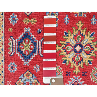Kazak Wool Hand Knotted Rug Red 4.0x6.0 -O0359