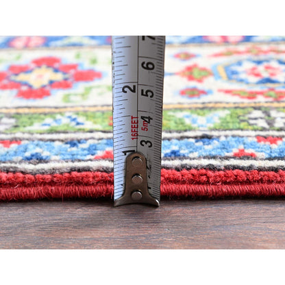 Kazak Wool Hand Knotted Rug Red 4.0x6.0 -O0359