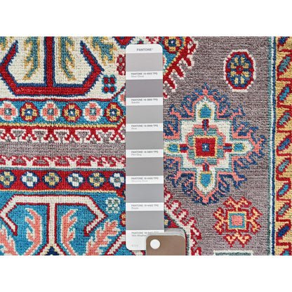 Kazak Wool Hand Knotted Rug Grey 3.11x5.9 -O0360