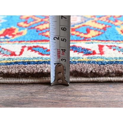 Kazak Wool Hand Knotted Rug Grey 3.11x5.9 -O0360