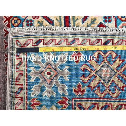 Kazak Wool Hand Knotted Rug Grey 3.11x5.9 -O0360