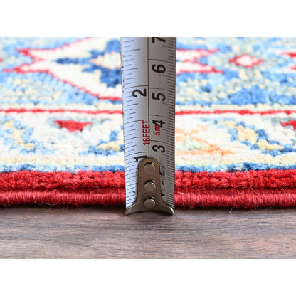 Kazak Wool Hand Knotted Rug Red 4.1x6.1 -O0361