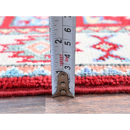 Kazak Wool Hand Knotted Rug Red 1.11x3.0 -O0362