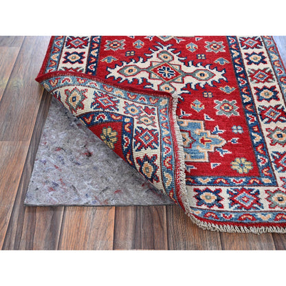 Kazak Wool Hand Knotted Rug Red 2.2x2.11 -O0363