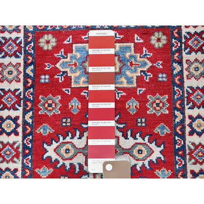 Kazak Wool Hand Knotted Rug Red 2.2x2.11 -O0363