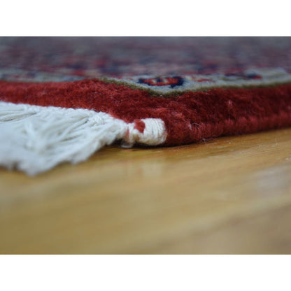 Persian Wool Hand Knotted Rug Ivory Red 2.9X12.10 -O036523
