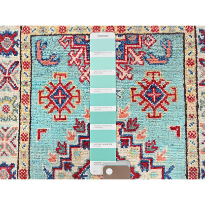 Kazak Wool Hand Knotted Rug Blue 2.1x3.0 -O0365