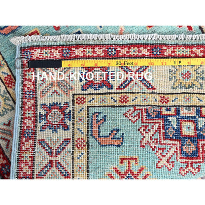 Kazak Wool Hand Knotted Rug Blue 2.1x3.0 -O0365