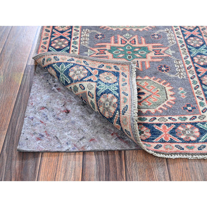 Kazak Wool Hand Knotted Rug Grey 2.0x2.8 -O0368