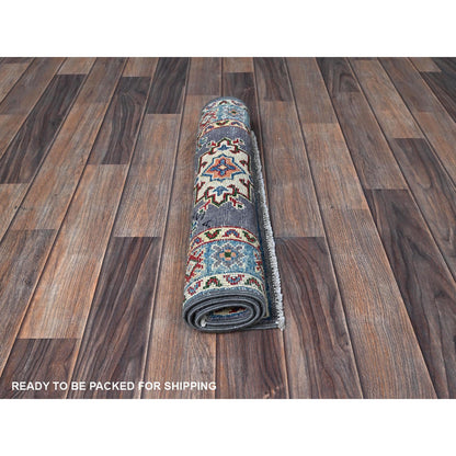 Kazak Wool Hand Knotted Rug Grey 2.0x2.11 -O0369