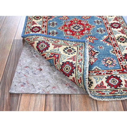 Kazak Wool Hand Knotted Rug Blue 2.0x2.11 -O0373