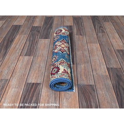Kazak Wool Hand Knotted Rug Blue 2.0x2.11 -O0373