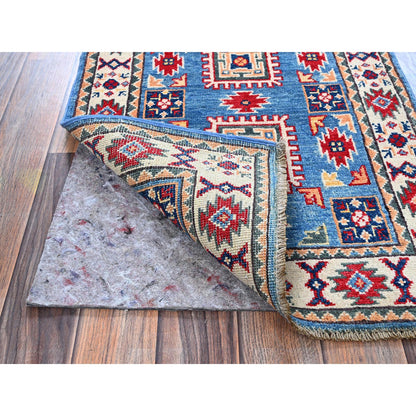 Kazak Wool Hand Knotted Rug Blue 2.0x2.11 -O0376