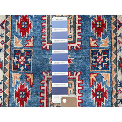 Kazak Wool Hand Knotted Rug Blue 2.0x2.11 -O0376