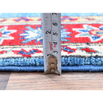 Kazak Wool Hand Knotted Rug Blue 2.1x2.11 -O0379