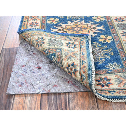 Kazak Wool Hand Knotted Rug Blue 2.1x2.9 -O0380