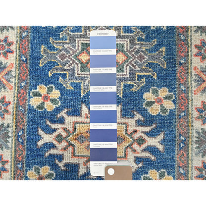 Kazak Wool Hand Knotted Rug Blue 2.1x2.9 -O0380