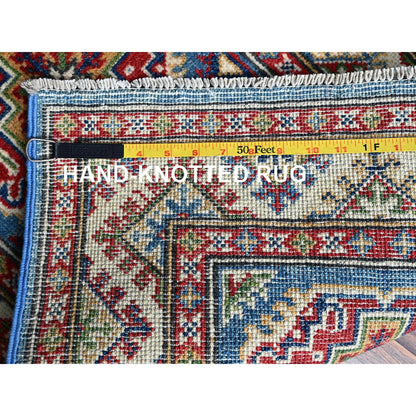 Kazak Wool Hand Knotted Rug Blue 2.0x3.0 -O0381