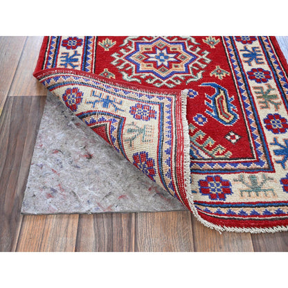 Kazak Wool Hand Knotted Rug Red 2.0x2.11 -O0382