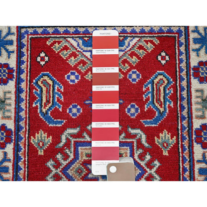Kazak Wool Hand Knotted Rug Red 2.0x2.11 -O0382