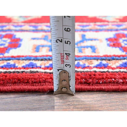 Kazak Wool Hand Knotted Rug Red 2.0x2.11 -O0382