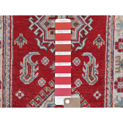Kazak Wool Hand Knotted Rug Red 2.0x3.0 -O0383