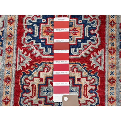 Kazak Wool Hand Knotted Rug Red 2.0x3.0 -O0384