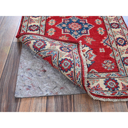 Kazak Wool Hand Knotted Rug Red 1.11x3.0 -O0385