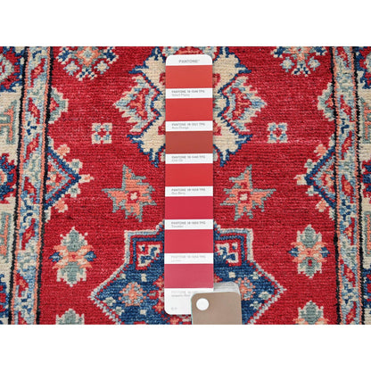 Kazak Wool Hand Knotted Rug Red 1.11x3.0 -O0385