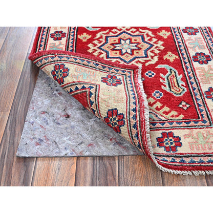 Kazak Wool Hand Knotted Rug Red 2.1x3.0 -O0387